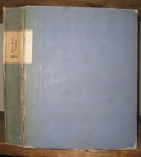 Amts Blatt der Königlichen Regierung zu Potsdam und der Stadt Berlin: AmtsBlatt der Königlichen Regierung zu Potsdam und der Stadt Berlin. Jahrgang 1892 komplett mit.. 