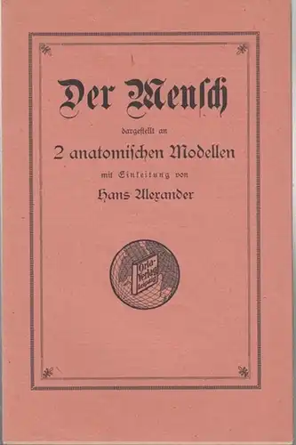 Alexander, Hans: Der Mensch dargestellt an 2 anatomischen Modellen mit einer Einleitung von Hans Alexander.  - Hier das weibliche Modell separat. 