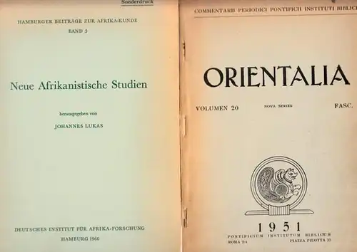 Rössler, Otto: Konvolut, bestehend aus 3 Broschuren und 4 Briefen: Enthalten sind: 1) Das ältere ägypische Umschreibungssystem für Fremdnamen (in: Hamburger Beiträge zur Afrika Kunde.. 