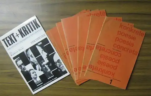 Konkrete Poesie.   Gomringer, Ernst (Hrsg.).   Eugen Gomringer / Helmut Heissenbüttel / Gerhard Rühm / Claus Bremer / Carlo Belloli (FEHLT) /.. 