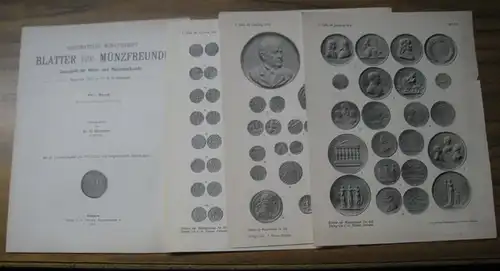 Blätter für Münzfreunde.   E. G. Gersdorf (Begründer).   H. Buchenau (Hrsg. Ab 1899).   Julius Erbstein (Hrsg. Bis 1897).. 