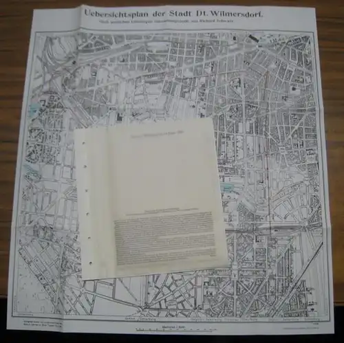 BerlinArchiv, herausgegeben von Hans Werner Klünner und Helmut Börsch Supan.   Schwarz, Richard: Übersichtsplan der Stadt Deutsch   Wilmersdorf, nach amtlichen Unterlagen zusammengest.. 