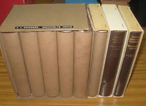 Schröder, Rudolf Alexander: Gesammelte Werke in 8 Bänden. Band 1: Gedichte. Band 2: Aufsätze und Reden 1. Band 3: Aufsätze und Reden 2. Band 4:.. 