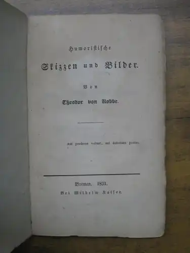 Kobbe, Theodor von: Humoristische Skizzen und Bilder.