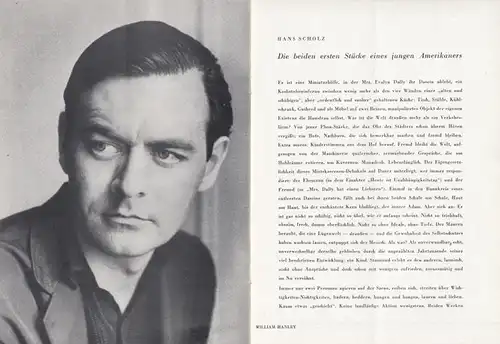 Berlin Schiller Theater Werkstatt.   Boleslaw Barlog (Intendanz): Schiller Theater Werkstatt. Spielzeit 1963 / 1964. Heft 142. Mit Besetzungszettel zu ' Mrs. Dally hat.. 