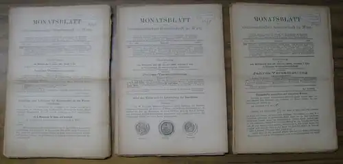 Monatsblatt der Numismatischen Gesellschaft in Wien.   Herausgeber und Schriftleiter: Victor v. Renner.   Beiträge: Friedrich Kenner / Josef Scholz / Ludwig Wöber.. 