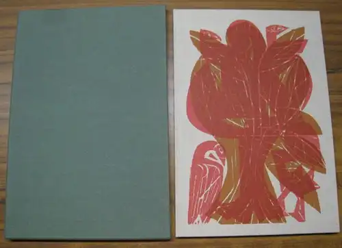 Grieshaber, HAP ( Helmut Andreas Paul, Grafiken ).   Orff, Carl.   Nachwort: Werner Thomas: Carmina Burana. Notenhandschriften des Komponisten und 12 Farbholzschnitte.. 