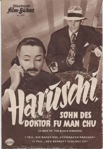 Programmheft zu : Haruschi, Sohn des Doktor Fu Man Chu ( G   Men vs. The black dragon ).   Illustrierte Film.. 