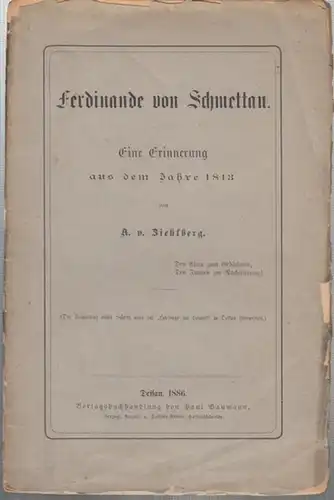 Schmettau, Ferdinande von. - Ziehlberg, A. v: Ferdinande von Schmettau. Eine Erinnerung aus dem Jahre 1813. 