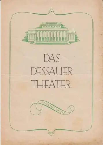 Dessau. - Landestheater. - Anhaltisches Theater. -  Intendant: Hermann Kühn. -Eduard Künnecke. - Georg Bender: Dessauer Theater. Programmheft zu : Der Vetter aus Dingsda...