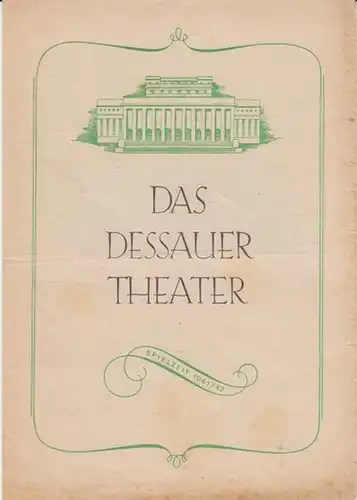 Dessauer Theater. Programmheft zu : Der Vetter aus Dingsda ( Eduard Künnecke ).   Spielzeit 1941 / 1942.   Inszenierung: Martin Weiß.. 