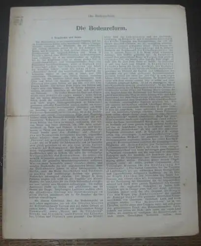 Schewe, Karl: Die Bodenreform.  Aus: UNIKUM. Ausgabe A, Reihe VI, Nr. 100. 