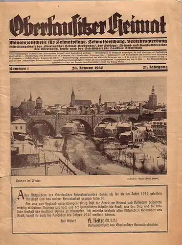 Lausitz.   Oberlausitzer Heimat: Oberlausitzer Heimat. Monatszeitschrift für Heimatpflege, Heimatforschung, Verkehrswerbung. Mitteilungsblatt des 'Oberlausitzer Heimat Verbandes', der Gebirgs , Heimat  und Humboldtvereine der.. 