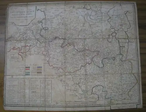 Thüringer Wald. - K. E. A. v. Hoff ( Entwurf ). - ( gestochen von Ernst Knittel in Gotha ): Der Thüringer Wald Nordwestliche Haelfte. Nach den besten Hülfsmitteln entworfen von K. E. A. v. Hoff 1807  ( gestochen von Ernst Knittel in Gotha ). 