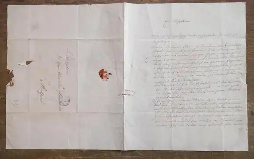 Münchmeyer (Münchmeier), wohl Carl Wilhelm, geboren 28. 8. 1790, wohnhaft in Stralsund.   Schneider Görbert.   Berlin, Dragonerstrasse: Handschriftlicher Brief an den Wohlgeborenen.. 