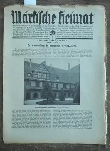 Märkische Heimat   Tesch, Richard (Schriftltg.).   Franz Lederer / Karl Demmel /  (Autor): Märkische Heimat. 2. Jahrgang   Januar 1924.. 