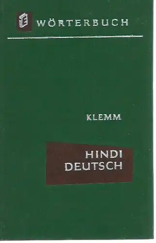 Klemm, Erika: Hindi-Deutsches Wörterbuch. Mit Vorwort. 