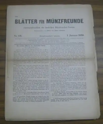 Blätter für Münzfreunde. - E. G. Gersdorf (Begründer). - Julius Erbstein / Albert Erbstein (Hrsg.) // W. Schratz / John Evans (Autoren): Blätter für Münzfreunde...