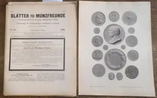 Blätter für Münzfreunde. - E. G. Gersdorf (Begründer). - Julius Erbstein (Hrsg.) // M. Meissner / Johann Christian Reich. - Paul Joseph / A. Nagel...