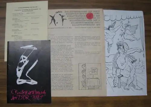 X. ( 10. ) Ballettwettbewerb der DDR 1987. Landestheater Dessau.   Festprogramm.   Mit 2 Beigaben: Preisträger im Choreographiewettbewerb ( Choreographen und Tänzer.. 