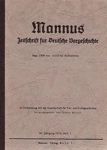 Mannus.   Leyden, Alexander / Biedermann, Hans und Nowak, Herbert / Franke, Alfred / Müller, Konrad: Mannus. Zeitschrift für Deutsche Vorgeschichte. In Verbindung mit.. 