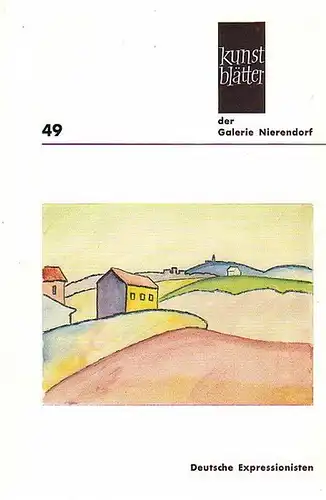 Nierendorf, Karl.   Galerie Berlin, Hardenbergstraße 19: Deutsche Expressionisten. Katalog zur Ausstellung vom 28.3.   2.7.1988. ( Kunstblätter der Galerie Nierendorf Nr. 49).. 