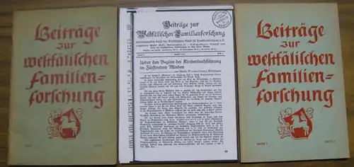 Beiträge zur westfälischen Familienforschung.   Hrsg. : Westfälischer Bund für Familienforschung e. V.   Ernst Hövel / Maria Heilmann / Martin Blomenkamp /.. 