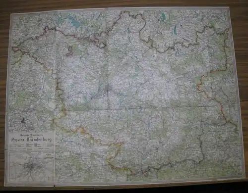 Brandenburg: Neueste Wandkarte der Provinz Brandenburg. Maßstab 1 : 326 000. 