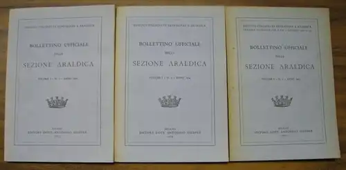 Bollettino ufficiale della sezione araldica. - Instituto italiano di genealogica e araldica: Bollettino ufficiale della sezione araldica. Vol. I, No. 1 - 3. 