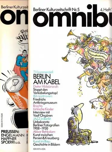 omnibus - Akademie der Künste, Berliner Festspiele u.a (Hrsg.) - Elisabet Bartsch, Margrit Rahl (Red.): omnibus - Berliner Kulturzeitschrift. 3 Ausgaben, es liegen vor: Heft Nr. 1, November 1980 / Heft Nr. 3, Juli 1981 / 4. Heft 1981. 