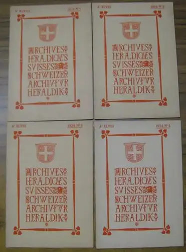 Archives Heraldiques suisses. - Schweizer Archiv für Heraldik. - Archivo Aradico svizzero. - Hrsg. : Schweizerische Heraldische Gesellschaft. - Red.: Fred.-Th. Dubois / W. R...