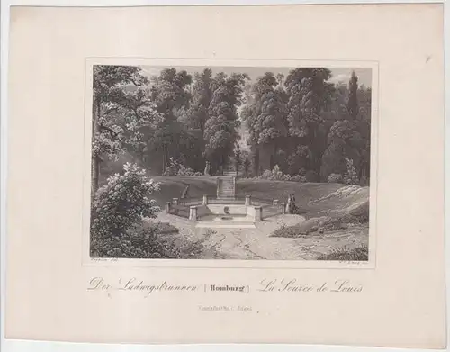 Bad Homburg.   Wegelin ( Adolph, 1810   1881, königlicher Hofmaler ).   Stahlstecher: Lang, W. ( Wilhelm ) / Rudolf: Konvolut.. 