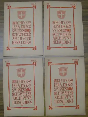 Archives Heraldiques suisses. - Schweizer Archiv für Heraldik. - Archivo Aradico svizzero. - Hrsg. : Schweizerische Heraldische Gesellschaft. - Red.: Fred.-Th. Dubois / P. Rud...