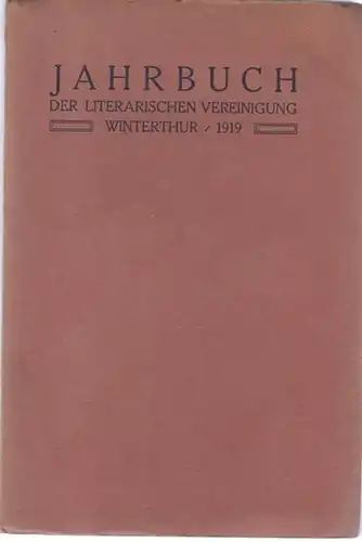 Winterthur, Literarische Vereinigung. - Red.: Rudolf Hunziker / Hans Reinhart. - Beiträge: Alfred Huggenberger, Gottfried Bohnenblust, Karl Sax, Lilly Zwink, Paul Schaffner, Piet Deutsch, Robert...