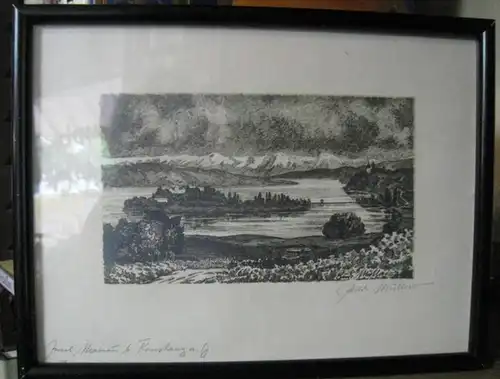 Müllers, Rudi ( 1895 - 1972 ): Insel Mainau b. Konstanz a. J. - Originalradierung. 