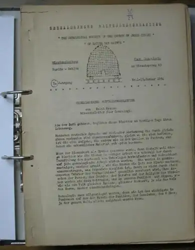 Deseret   Genealogische Mitteilungsblätter.    Erich Krause (Missionsleiter für Genealogie) / Missionsleitung für Genealogie, Berlin Dahlem   Harold L. Gregory (Ltg.):.. 