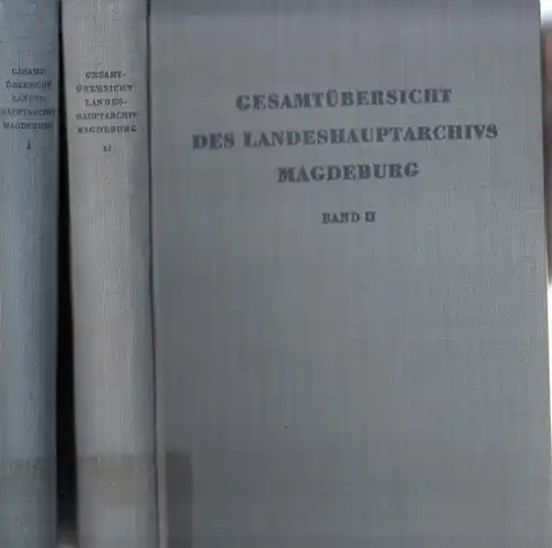 Magdeburg.- Berent Schwineköper / Hanns Gringmuth-Dallmer (Hrsg): Gesamtübersicht über die Bestände des Landeshauptarchivs Magdeburg. Komplett in 2 Bänden. (= Quellen zur Geschichte Sachsen-Anhalts). 