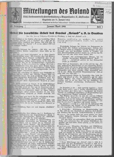 Mitteilungen des Roland.   Red. : Hans Schulz   Blochwitz.   Beiträge: Curt von Elterlein / Emil Lohse / Alfred Schleitzing /.. 
