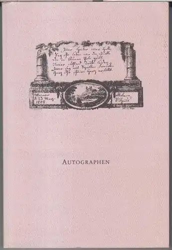 Köstler, Eberhard / Antiquariat Susanne Koppel / Halkyone: Autographen. Gemeinschaftskatalog. Autographen Eberhard Köstler, Antiquariat Susanne Koppel, Antiquariat Halkyone - Detlef Gerd Stechern. 