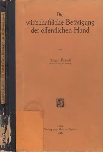 Brandt, Jürgen: Die wirtschaftliche Betätigung der öffentlichen Hand. 