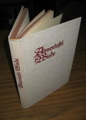 Wiede.   Steinmüller, Karl: Ahnentafel Wiede : Bearbeitet im Auftrag von Kommerzienrat R. Johannes Wiede in Trebsen. (= Stamm  und Ahnentafelwerk der Zentralstelle.. 