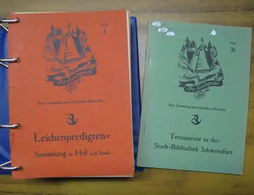 Die Leichenpredigten.   Aus : Die Fundgrube, 1955   1963, Hefte 1, 14, 16, 16 Erg., 17, 19, 20, 25, 28 und 31.. 