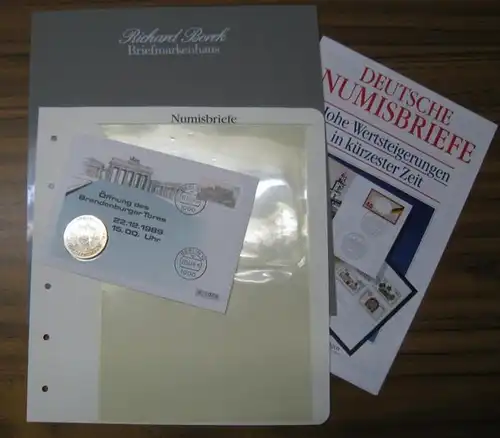 Numisbriefe. - Brandenburger Tor: Numisbriefe. Öffnung des Brandenburger Tores. - Nummer 1064. -  22. 12. 1989, 15.00 Uhr. 