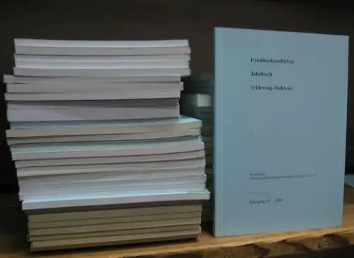 Familienkundliches Jahrbuch Schleswig   Holstein 1962 bis 2014, fast komplette Reihe der Jahrgänge 1   53.   Ohne: 1980, 19. Jahrgang.. 