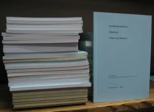 Familienkundliches Jahrbuch. - Schleswig - Holsteinische Gesellschaft für Familienforschung und Wappenkunde e. V. zu Kiel ( Hrsg. ). - Red. : Wilhelm Hahn / Hedwig...