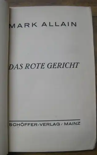 Allain, Mark: Das rote Gericht. 