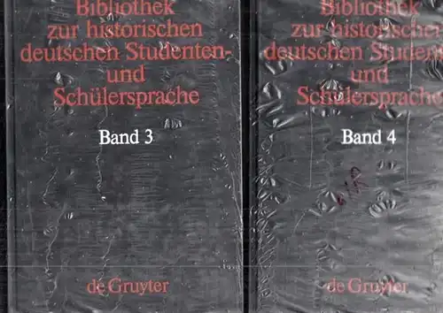Henne, Helmut / Objartel, Georg (Hrsg.): Bibliothek zur historischen deutschen Studenten  und Schülersprache Band 3 und 4: Wörterbücher des 19. Jahrhunderts zur deutschen Studentensprache.. 