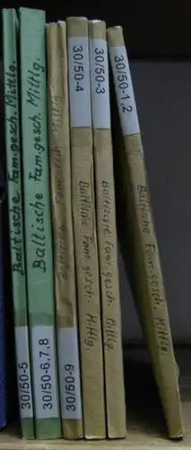 Baltikum.   Baltische Familiengeschichtliche Mitteilungen.   BFM.   Herausger und Schriftleiter: W. Baron Maydell.   Beiträge: Georg von Rauch / A.. 