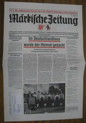 Märkische Zeitung. - Landsmannschaft Berlin - Mark Brandenburg - Landesverband Berlin/Brandenburg (Hrsg.) Werner H. Krause / Herbert Willmann (Red.): Märkische Zeitung. November 2005, Jahrgang 56...