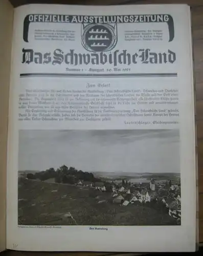 Schwäbische Land, Das. - Schriftleitung: Adolf Reitz / Stuart. - Beiträge:  August Lämmle / Georg Wagner / Herbert Matsch / Ludwig Finckh / O...